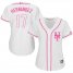 New York Mets #17 Keith Hernandez White/Pink Fashion Womens Stitched MLB Jersey