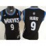 Cheap Women Minnesota Timberwolves 9 Ricky Rubio Black Swingman NBA Jerseys