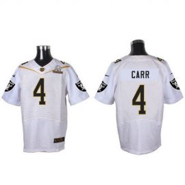 Nike Las Vegas Raiders #4 Derek Carr White 2016 Pro Bowl Mens Stitched NFL Elite Jersey