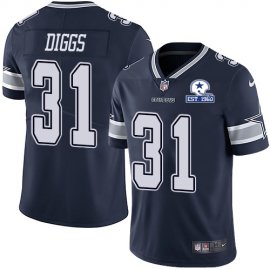 Nike Dallas Cowboys #31 Trevon Diggs Navy Blue Team Color Mens Stitched With Established In 1960 Patch NFL Vapor Untouchable Limited Jersey