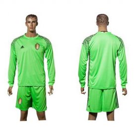 Belgium Blank Green Goalkeeper Long Sleeves Soccer Country Jersey