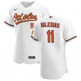Baltimore Orioles #11 Jose Iglesias Mens Nike White Home 2020 Authentic Player MLB Jersey