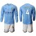 Manchester City #4 Company Home Long Sleeves Soccer Club Jersey