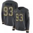 Nike Cleveland Browns #93 B.J. Goodson Anthracite Salute to Service Womens Stitched NFL Limited Therma Long Sleeve Jersey