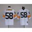 Mitchell & Ness Pittsburgh Steelers #58 Jack Lambert White Stitched Throwback NFL Jersey