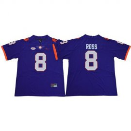 Tigers #8 Justyn Ross Purple Limited Stitched College Jersey