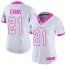 Nike Tampa Bay Buccaneers #21 Justin Evans White/Pink Womens Stitched NFL Limited Rush Fashion Jersey