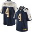 Nike Dallas Cowboys #4 Dak Prescott Navy Blue Thanksgiving Mens Stitched NFL Limited Gold Jersey