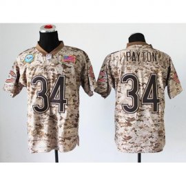Nike Chicago Bears #34 Walter Payton Camo Mens Stitched NFL New Elite USMC Jersey