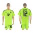Argentina #12 Guzman Shiny Green Goalkeeper Soccer Country Jersey