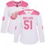 Adidas Detroit Red Wings #51 Frans Nielsen White/Pink Authentic Fashion Womens Stitched NHL Jersey