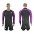 France Blank Black Goalkeeper Long Sleeves Soccer Country Jersey