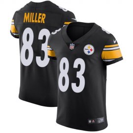 Nike Pittsburgh Steelers #83 Heath Miller Black Team Color Mens Stitched NFL Vapor Untouchable Elite Jersey
