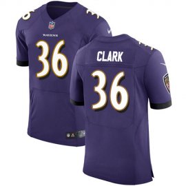 Nike Baltimore Ravens #36 Chuck Clark Purple Team Color Mens Stitched NFL Vapor Untouchable Elite Jersey
