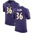 Nike Baltimore Ravens #36 Chuck Clark Purple Team Color Mens Stitched NFL Vapor Untouchable Elite Jersey