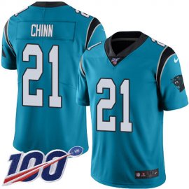 Nike Carolina Panthers #21 Jeremy Chinn Blue Alternate Mens Stitched NFL 100th Season Vapor Untouchable Limited Jersey