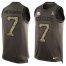 Nike Pittsburgh Steelers #7 Ben Roethlisberger Green Mens Stitched NFL Limited Salute To Service Tank Top Jersey