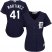 Detroit Tigers #41 Victor Martinez Navy Blue Alternate Womens Stitched MLB Jersey