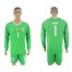 Germany #1 NEUER Green Goalkeeper 2018 FIFA World Cup Long Sleeve Soccer Jersey