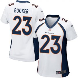Nike Denver Broncos #23 Devontae Booker White Womens Stitched NFL New Elite Jersey