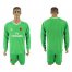 AC Milan Blank Green Goalkeeper Long Sleeves Soccer Club Jersey