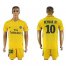 Paris Saint-Germain #10 Neymar Jr Yellow Soccer Club Jersey