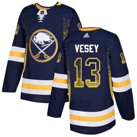 Adidas Buffalo Sabres #13 Jimmy Vesey Navy Blue Home Authentic Drift Fashion Stitched NHL Jersey
