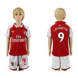 Arsenal #9 Lacazette Home Kid Soccer Club Jersey