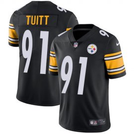Nike Pittsburgh Steelers #91 Stephon Tuitt Black Team Color Mens Stitched NFL Vapor Untouchable Limited Jersey