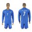 France #7 Griezmann Home Long Sleeves Soccer Country Jersey