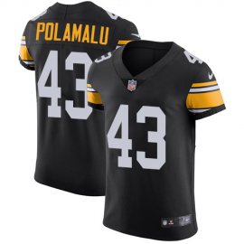 Nike Pittsburgh Steelers #43 Troy Polamalu Black Alternate Mens Stitched NFL Vapor Untouchable Elite Jersey