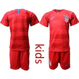 USA Blank Away Kid Soccer Country Jersey