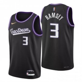 Sacramento Sacramento Kings #3 Jahmius Ramsey Mens Nike Black 2021/22 Swingman NBA Jersey – City Edition Mens