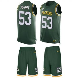 Nike Green Bay Packers #53 Nick Perry Green Team Color Mens Stitched NFL Limited Tank Top Suit Jersey
