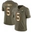 Nike Cleveland Browns #5 Case Keenum Olive/Gold Mens Stitched NFL Limited 2017 Salute To Service Jersey