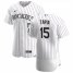 Colorado Rockies #15 Raimel Tapia Mens Nike White Home 2020 Authentic Player MLB Jersey