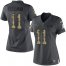 Nike New England Patriots #11 Julian Edelman Black Womens Stitched NFL Limited 2016 Salute to Service Jersey