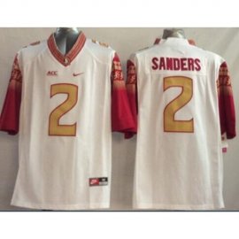 Florida State Seminoles (FSU) #2 Deion Sanders White Stitched NCAA Limited Jersey