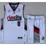 Portland Trail Blazers 0 Damian Lillard White Revolution 30 Swingman NBA Jersey Short Suit