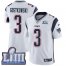 Nike New England Patriots #3 Stephen Gostkowski White Super Bowl LIII Bound Mens Stitched NFL Vapor Untouchable Limited Jersey
