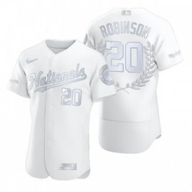 Washington Nationals #20 Frank Robinson Mens Nike Platinum MLB MVP Limited Player Edition Jersey