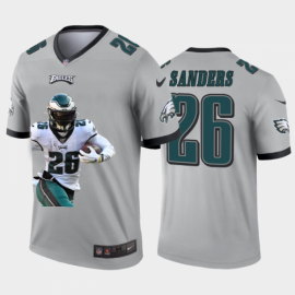Philadelphia Eagles #26 Miles Sanders Nike Team Hero Vapor Limited NFL Jersey Grey