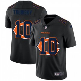 Chicago Chicago Bears #10 Mitchell Trubisky Mens Nike Team Logo Dual Overlap Limited NFL Jersey Black