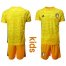 Belgium Blank Yellow Goalkeeper Kid Soccer Country Jersey