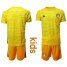 Belgium Blank Yellow Goalkeeper Kid Soccer Country Jersey