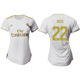 Womens Real Madrid #22 Isco Home Soccer Club Jersey