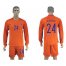 Holland #24 Vermeer Home Long Sleeves Soccer Country Jersey