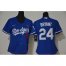 Los Angeles Dodgers #8 #24 Kobe Bryant Women Nike Blue Cool Base 2020 KB Patch MLB Jersey