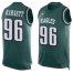 Nike Philadelphia Eagles #96 Derek Barnett Midnight Green Team Color Mens Stitched NFL Limited Tank Top Jersey