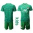 Lyon Blank Green Goalkeeper Kid Soccer Club Jersey